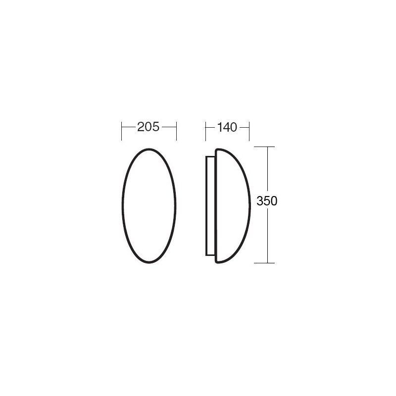 Alma 2 plafoon 205x350mm