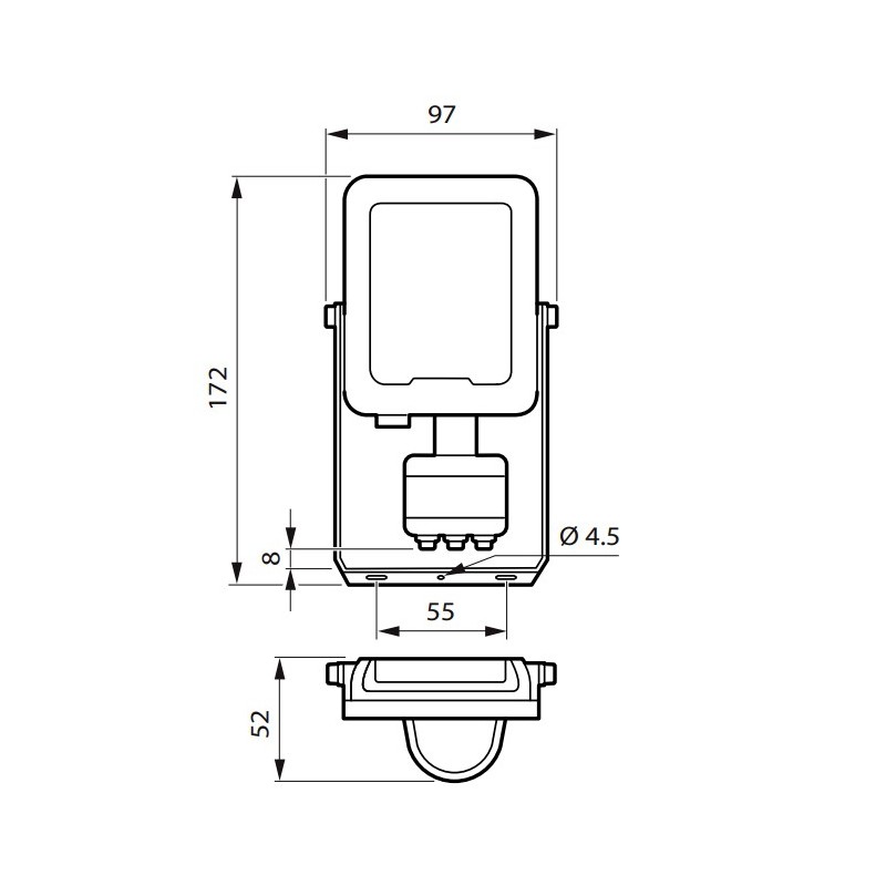BVP164 LED 20W IP65 Ledinaire liikumisanduriga prožektor G3