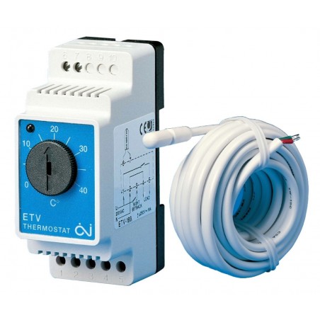 Termostaat DIN-liistule 0-45'C 16A 3m andur
