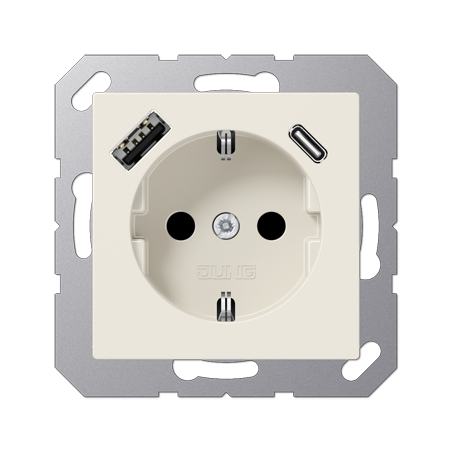 A Series outlet USB A+C Ivory