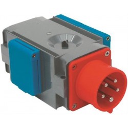 Jätkuboks 400V CEE 1x16A pistik/3x16A schuko pesa