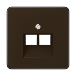CD569-2UA for 2-gang modular jack sockets brown