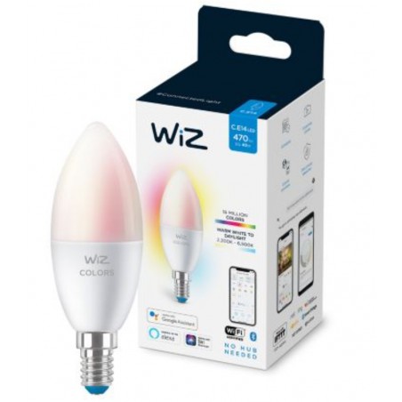 WiZ küünallamp C37 E14 4,9W 470lm RGBW WiFi