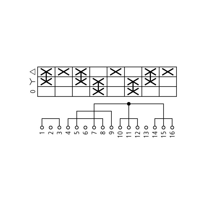 Täht kolmnurk lüliti süvistatav - Star-Delta