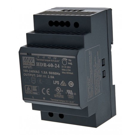 HDR-60 power supply DIN rail
