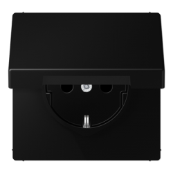 Base enchufe Schuko con cargador USB-A Y USB-C Jung LS1520-15CASW serie  LS990 Negro