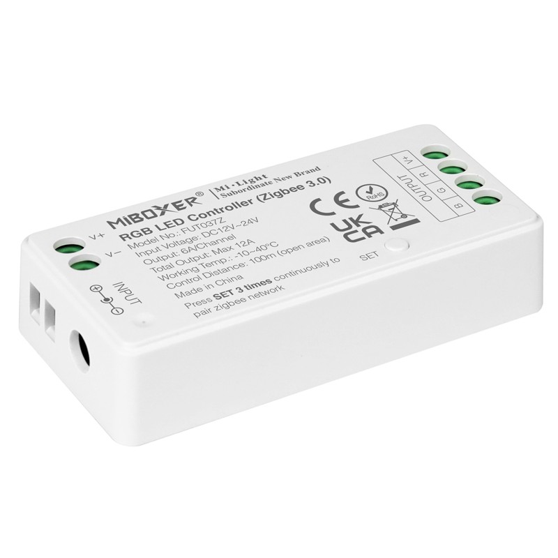 FUT037Z Zigbee Led riba dimmer 12-24V 12A RGB