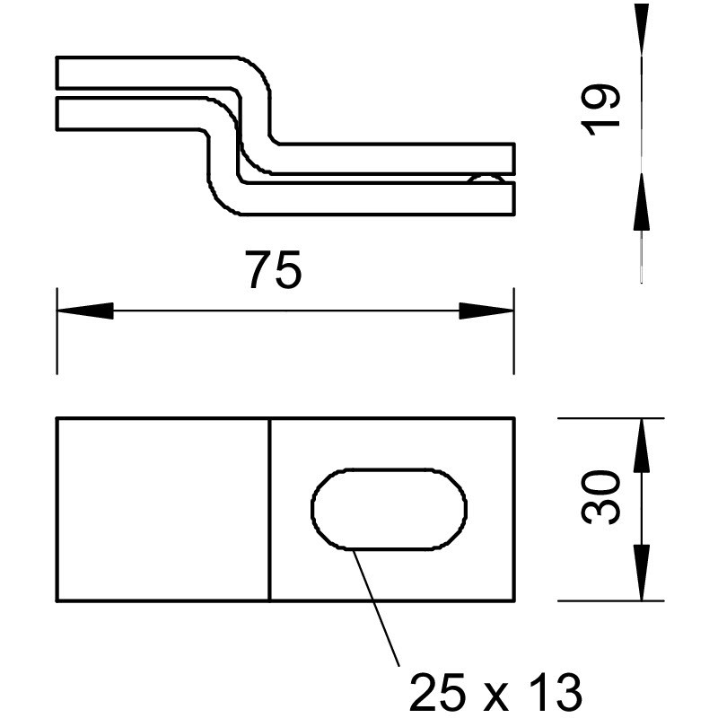 WB 30 75 FT Fiksaator vertikaalsele redelile(kiviseinale)