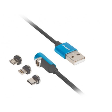 USB-A USB-MICRO+lightning+C 2.0 1m must QC3.0 magnetic