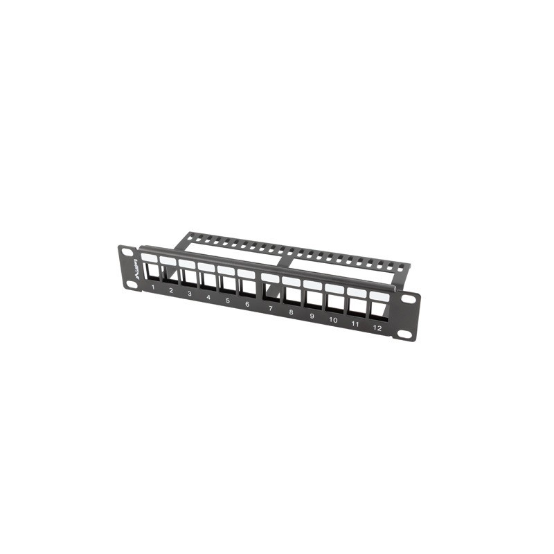 Patchpanel 10" 12p empty black