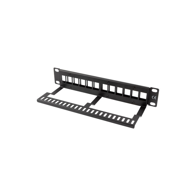 Patchpanel 10" 12p empty black