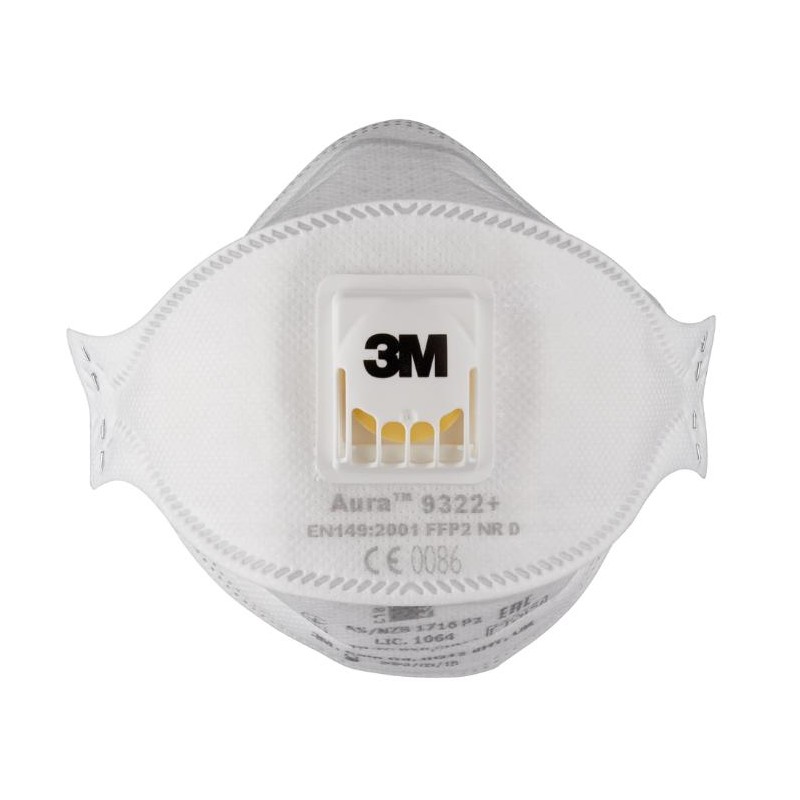 3M™ Aura™ Particulate Respirator FFP2 Valved 9322+