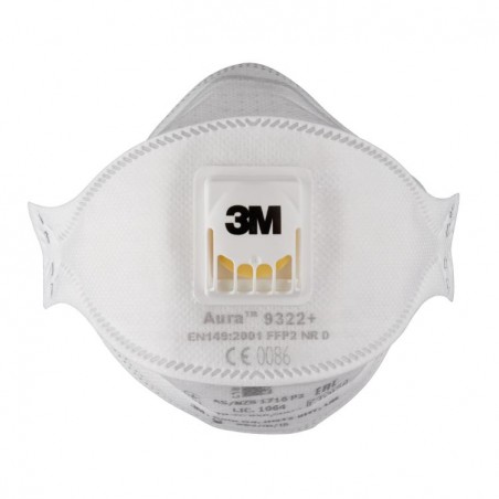 3M™ Aura™ Particulate Respirator FFP2 Valved 9322+