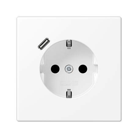 LS990 matt snow white socket+ USB Type C