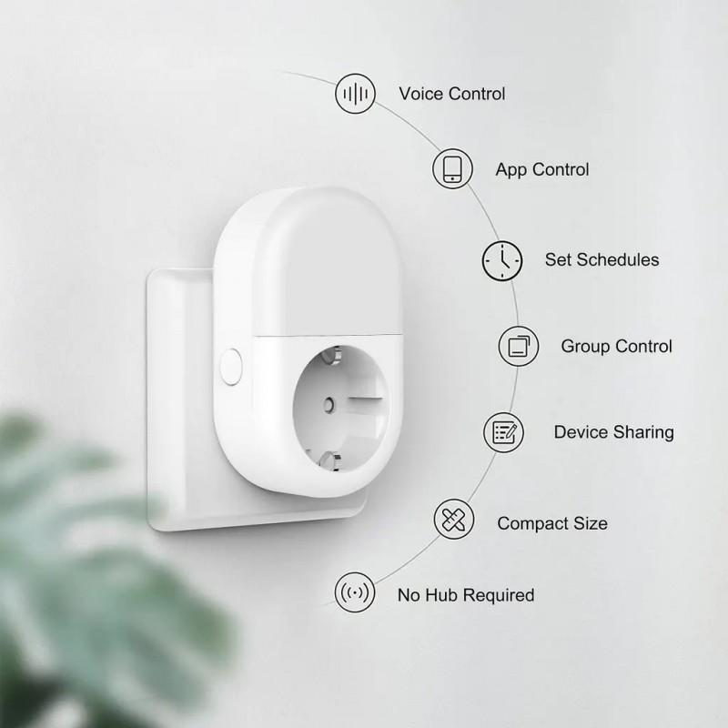 Öölamp WIFI pistikupesaga 16A Sign