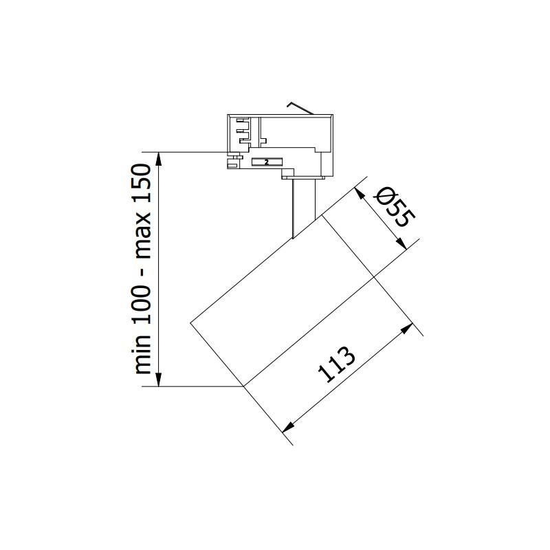 LIMA SQ GU10 track 3P + honeycomb