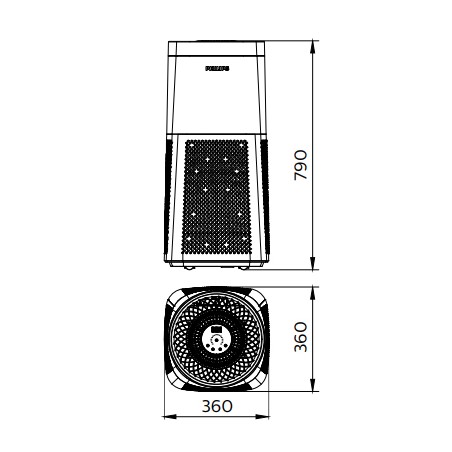 UVCA200 xPL-L 18W/TUV UV-C disinfection floor standing air unit