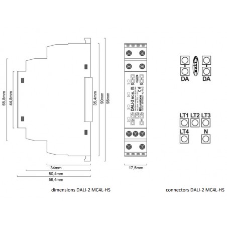 DALI MC-4L control device DIN-rail