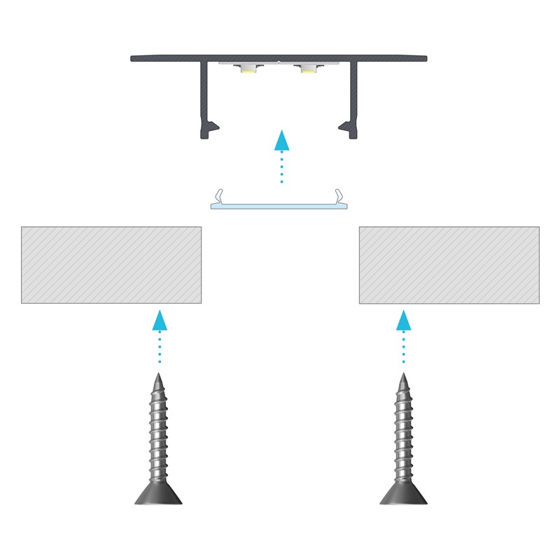 Profile PLATO flush mounted led profile