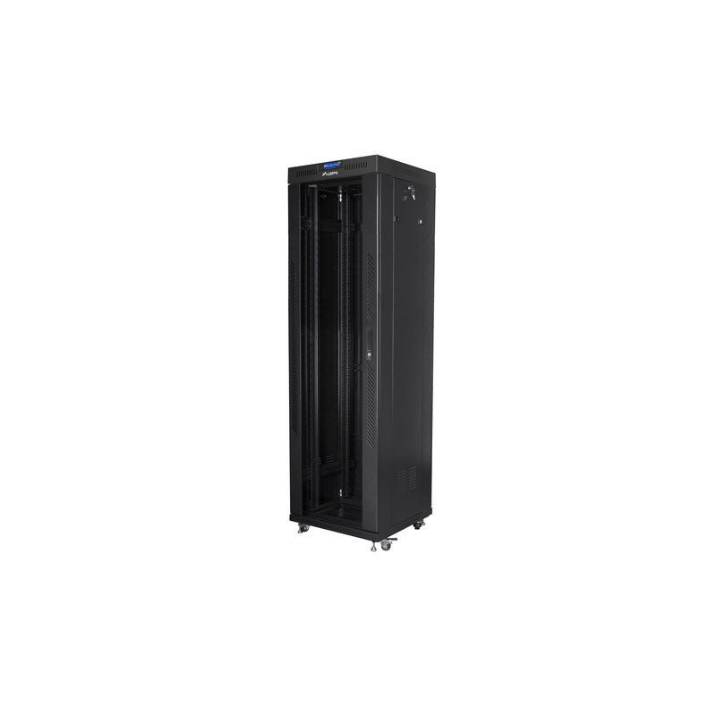 Põrandakapp 19" 42U 600x600mm LCD klaasuks must