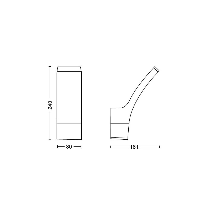 Splay IP44 12W 1100lm wall