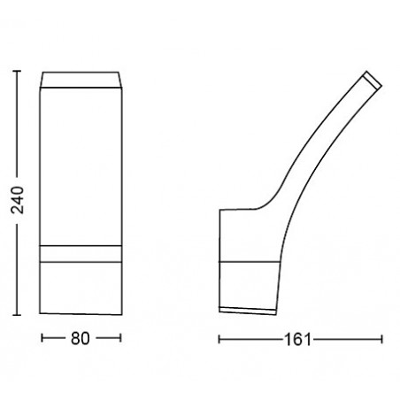 Splay IP44 12W 1100lm wall