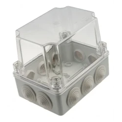 Harukarp hall läbipaistev kaas IP55 läbiviikudega