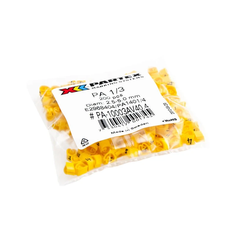 PA1/3 kaablimärgis 0.75 - 4.0mm² 200tk/pakk
