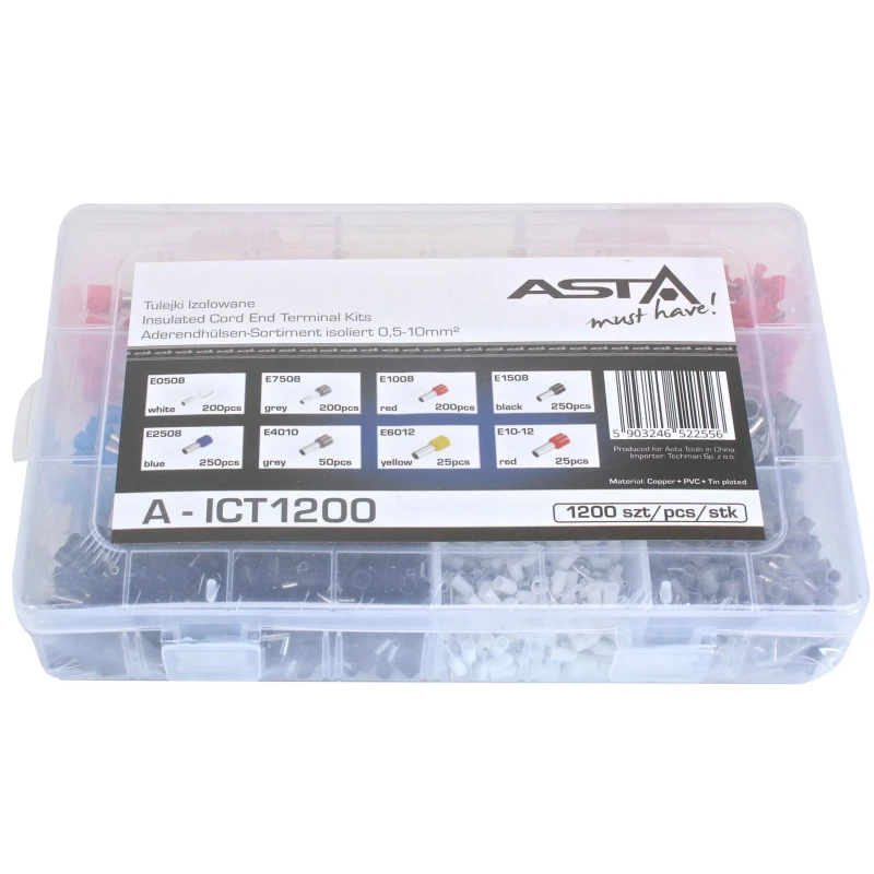 Otsahülsside komplekt isol. 0,5-10mm2 1200tk ASTA