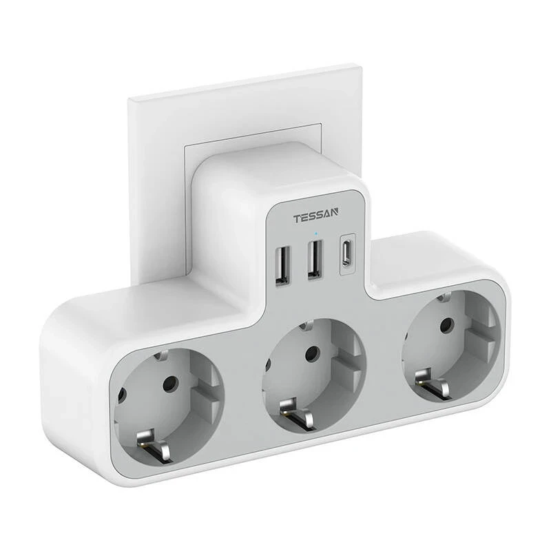 Harupesa 3 xschuko + 2x USB A + 1 x USB C Tessan