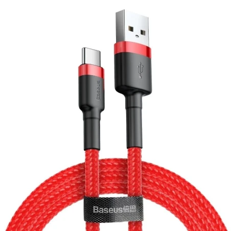 USB A - USB C kaabel 3A punane Baseus