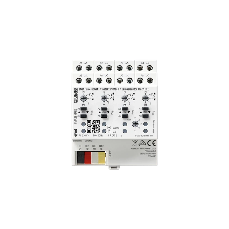 FMAS816REG eNet radio switch/push-button actuator 8-gang