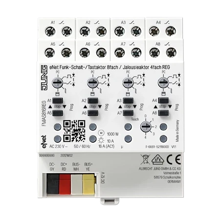 FMAS816REG eNet lülitusseade DIN-latile 8/4-kanalit