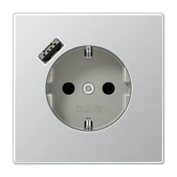 AL1520-18A Pistikupesa + USB A Aluminium