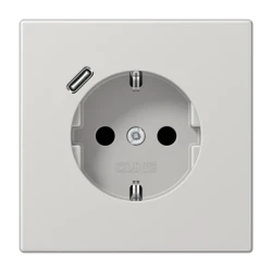 LS1520-18CLG SCHUKO® socket with USB C charger lightgray