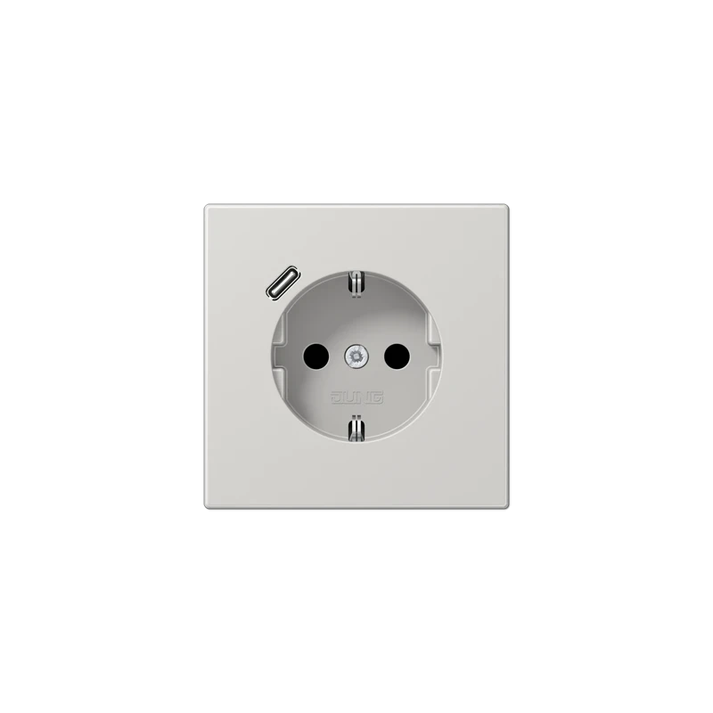 LS1520-18CLG SCHUKO® socket with USB C charger lightgray