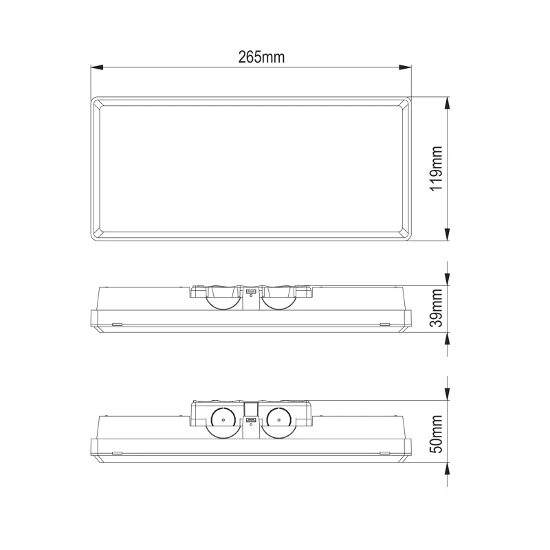 Pratica Modula emergency luminaire 1h/3h
