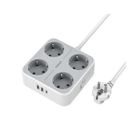 Pikendusjuhe 2m 4 xschuko + 2x USB A + 1x USB C Tessan