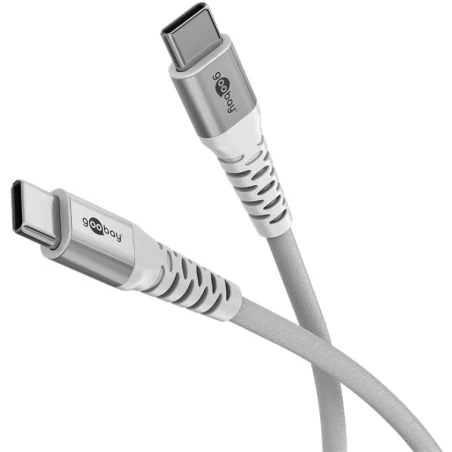 USB C - USB C kaabel valge silikoon