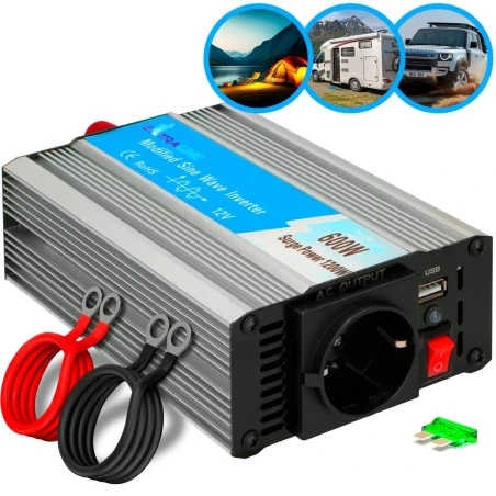 Inverter 600W 12V - 230V mod. sinus