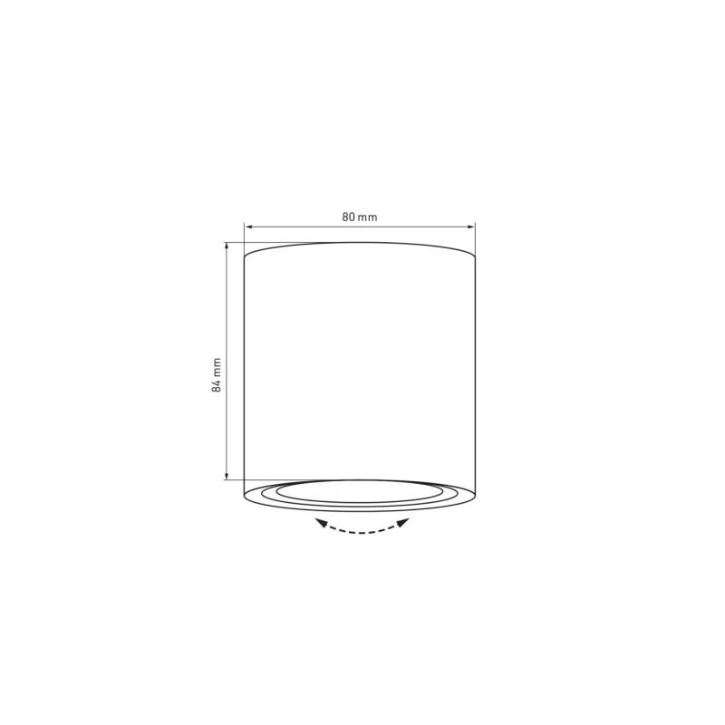 OREA GU10 valgusti pinnale Ø80mm h84mm