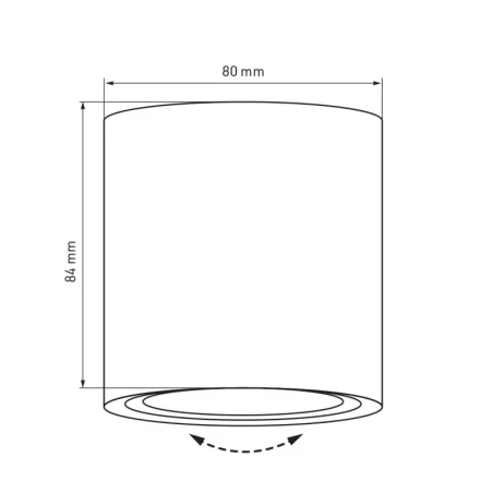 OREA GU10 luminaire Ø80mm h84mm