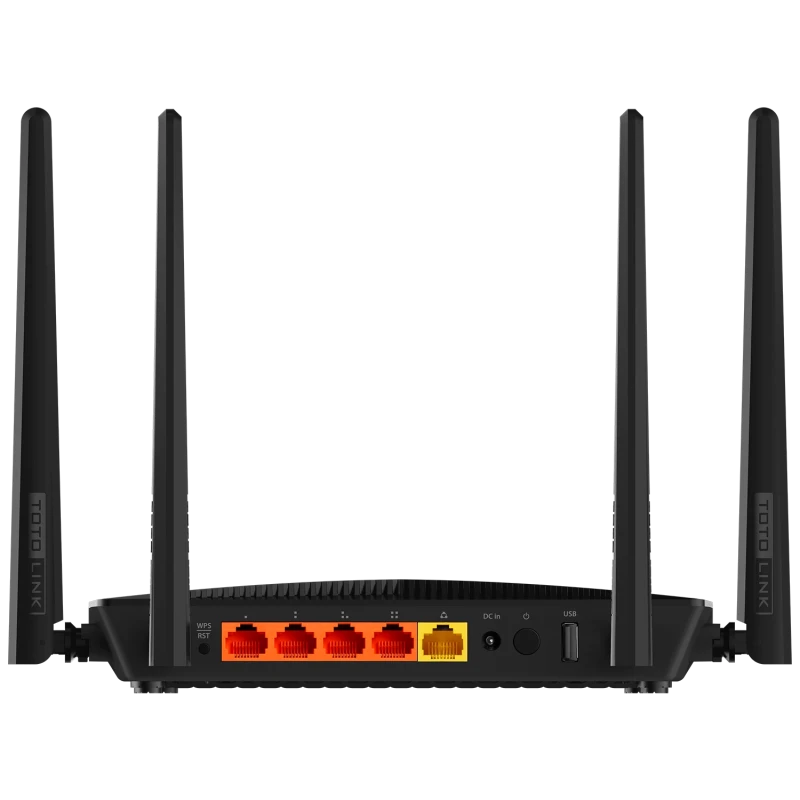 WIFI Router AC1200 dual band 5xRJ45 1000Mb, 1xUSB Totolink