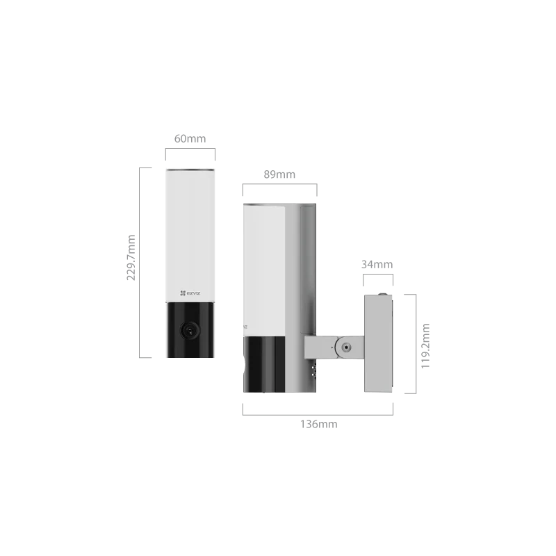 Väli pöördkaamera lambiga Wifi 3MP EL3