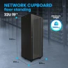 Põrandakapp 19" 32U 800x800 klaasuks Põrandakapp 19" 32U 800x800 klaasuks