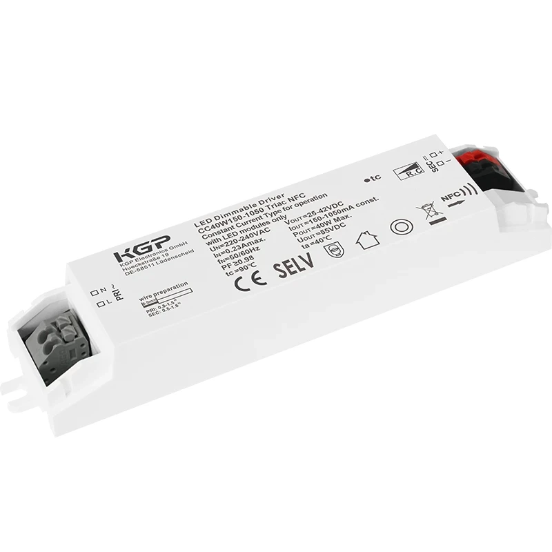 Led Driver 40W 150-1050mA Triac PhaseCut dimm NFC