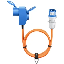 Jätkujuhe CEE 3P 16A pistik/schuko jätkupesa + CEE 3P jätkupesa 16A