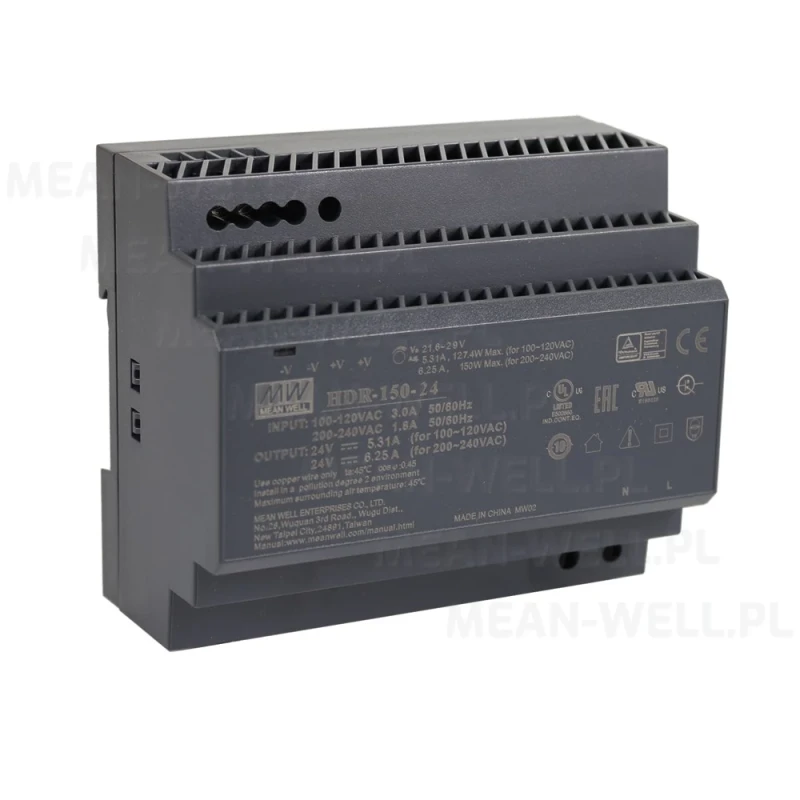 HDR-150 power supply DIN rail
