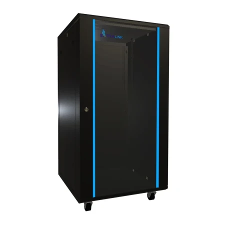 Põrandakapp 19" 22U 600x600 klaasuks