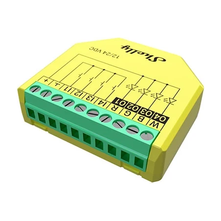RGBW PM Plus dimmer 12-24VDC 10A WiFi BT Shelly RGBW PM Plus dimmer 12-24VDC 10A WiFi BT Shelly